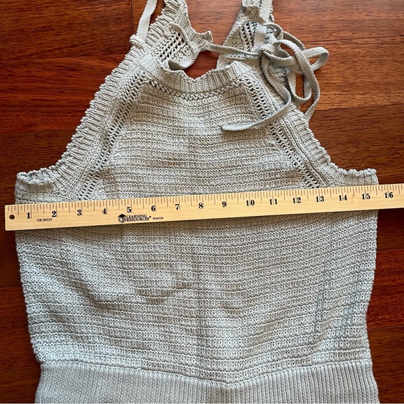 Elegant Knit Romper in Light Blue - Picture 4 of 9